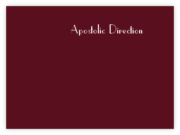 Apostolic Direction